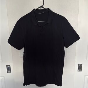 Zara Men Dark Blue Polo Shirt